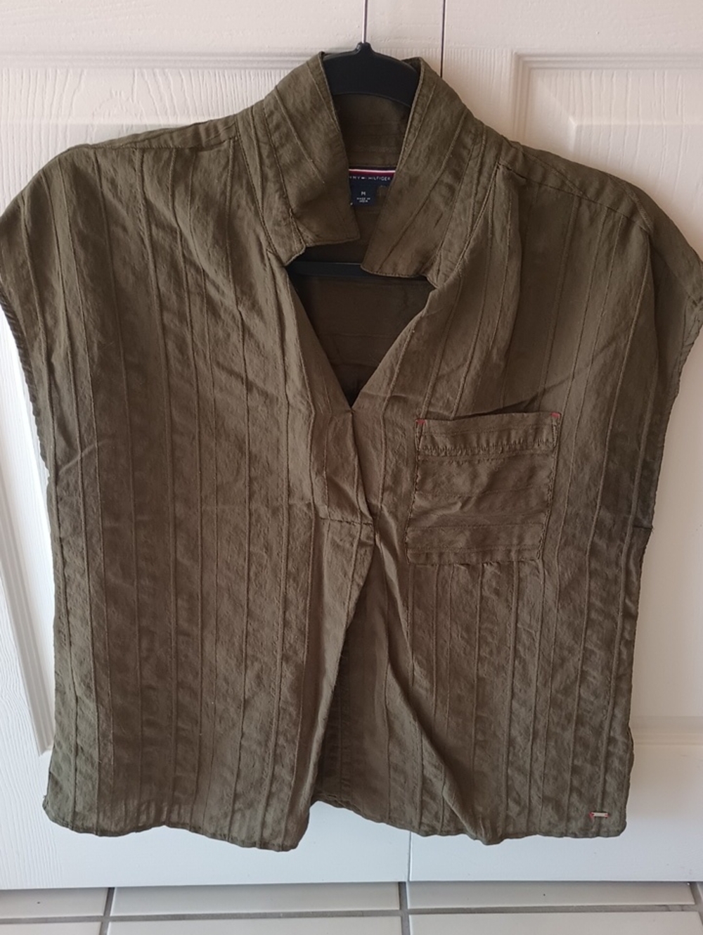 Tommy Hilfiger Olive Green Lightweight Shirt Jacket